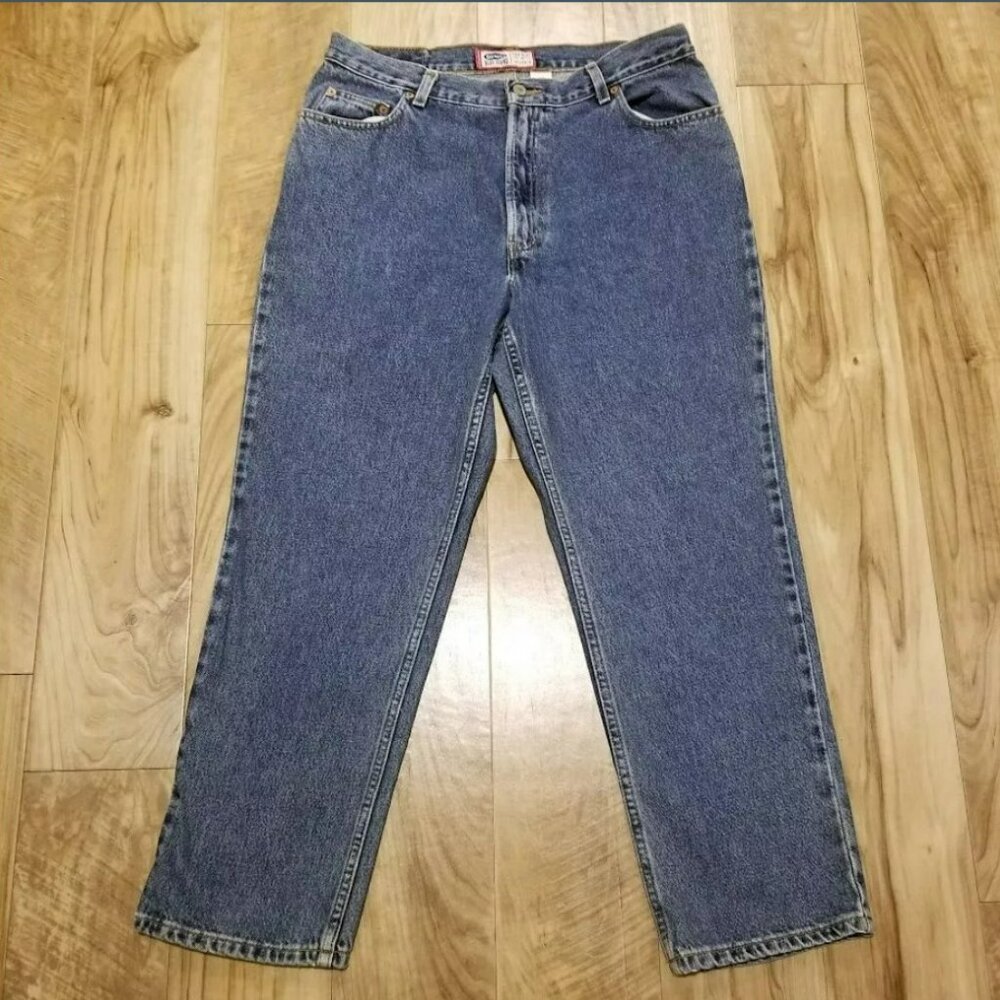 Vintage Old Navy Blue Jeans 16 Womens High Rise Relaxed Fit Ankle Jean 90s / y2k